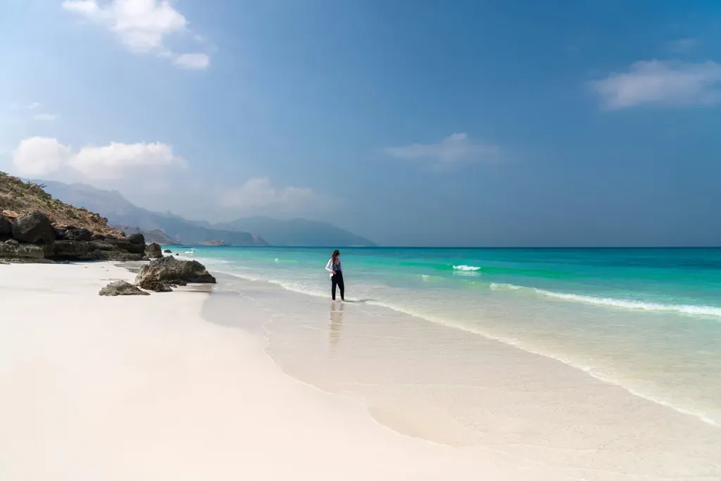 La spiaggia di Shoab e i delfini