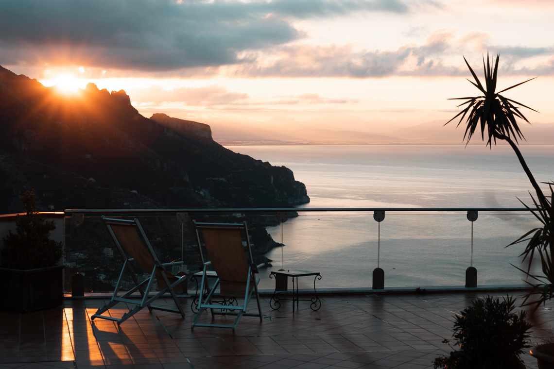 Alba dalla terrazza dell'Hotel Bonadies - Condividiamo il viaggio